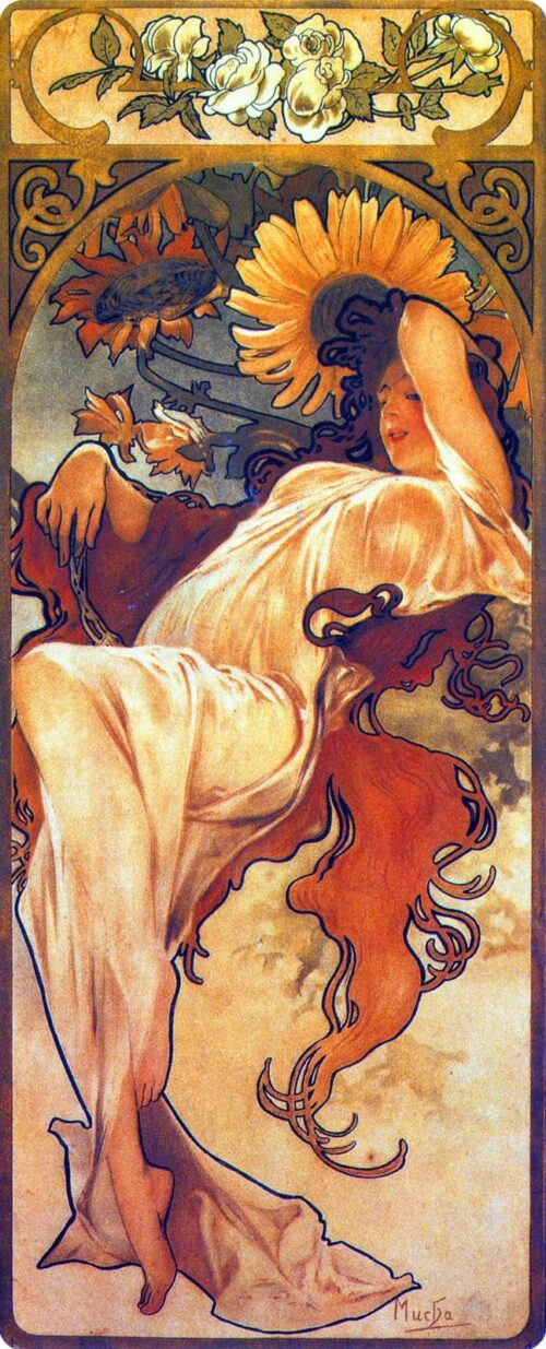 Les saisons : Été - Mucha - Reproductions de tableaux et peintures haut de gamme