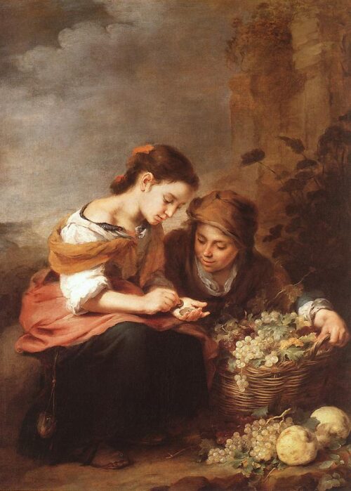 Le petit vendeur de fruits - Bartolomé Esteban Murillo - Reproductions de tableaux et peintures haut de gamme