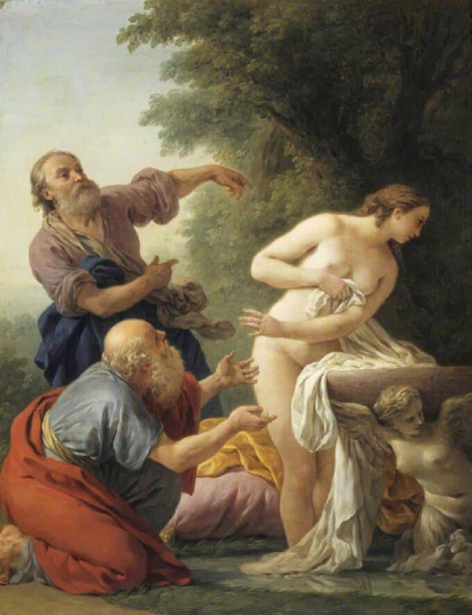 Susannah et les anciens - Louis Jean François Lagrenée - Reproductions de tableaux et peintures haut de gamme