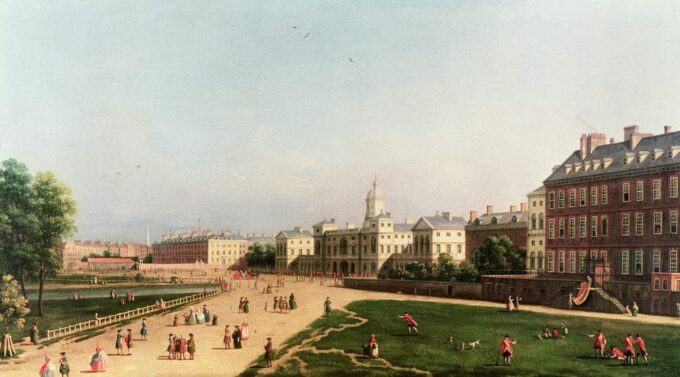 Oil Painting Reproduction: New Horse Guards from St. James’s Park by Giovanni Antonio Canal