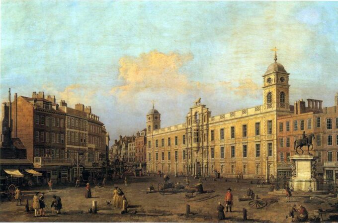 Northumberland House in London - Giovanni Antonio Canal Oil Painting Reproduction