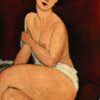 Nu assis sur un divan - Amedeo Modigliani - Reproductions de tableaux et peintures haut de gamme