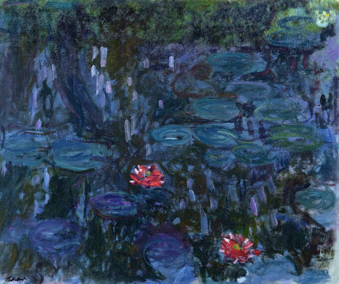 Water Lilies, Willow Reflections - Claude Monet