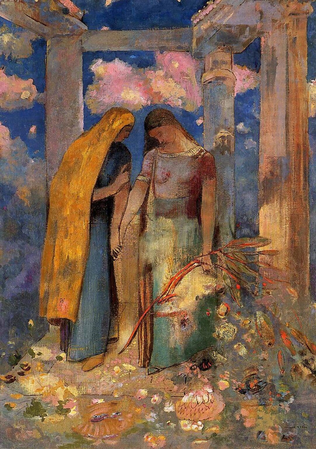 Conversation mystique - Odilon redon - Reproductions de tableaux et peintures haut de gamme