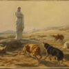 Pallas Athéna et les chiens du berger - Briton Rivière - Reproductions de tableaux et peintures haut de gamme