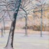 Parc sous la Neige, c.1888 - Caillebotte - Reproductions de tableaux et peintures haut de gamme