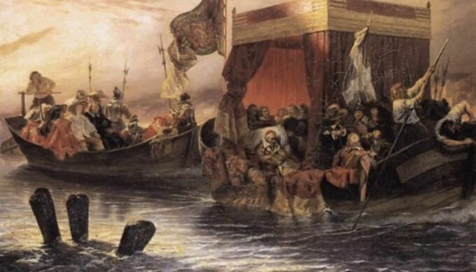 The Barge of Cardinal Richelieu on the Rhône - Paul Delaroche