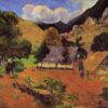 Paysage avec trois personnes - Paul Gauguin - Reproductions de tableaux et peintures haut de gamme