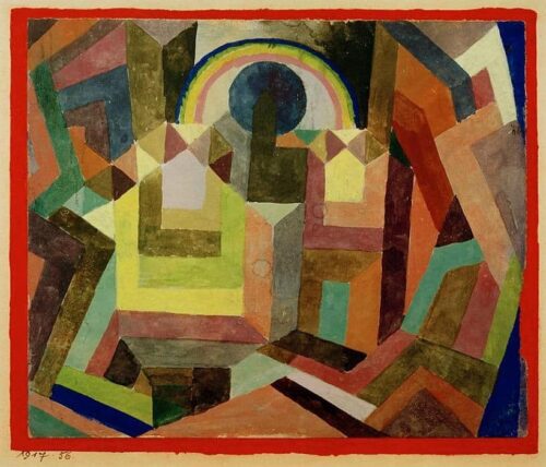 avec l'arc-en-ciel - paul klee - Reproductions de tableaux et peintures haut de gamme