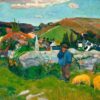 Troupeau de cochons en Bretagne - Paul Gauguin - Reproductions de tableaux et peintures haut de gamme