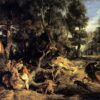 La chasse au sanglier - Peter Paul Rubens - Reproductions de tableaux et peintures haut de gamme