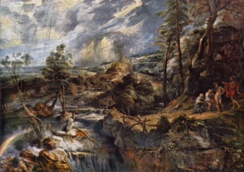 Paysage avec Philemon et Baucis - Peter Paul Rubens - Reproductions de tableaux et peintures haut de gamme