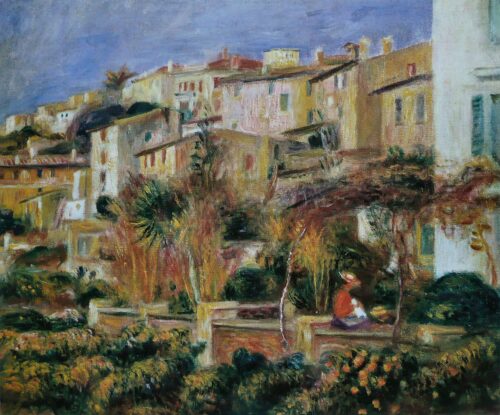 Terrasses à Cagnes - Pierre-Auguste Renoir - Reproductions de tableaux et peintures haut de gamme