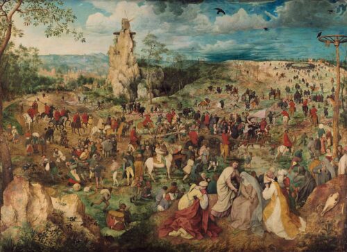 La procession au Calvaire - Pieter Brueghel l'Ancien - Reproductions de tableaux et peintures haut de gamme