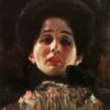 Portrait en face - Gustav Klimt - Reproductions de tableaux et peintures haut de gamme