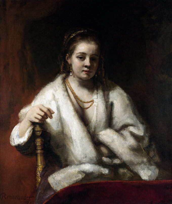 Portrait of Hendrickje Stoffels - Rembrandt van Rijn