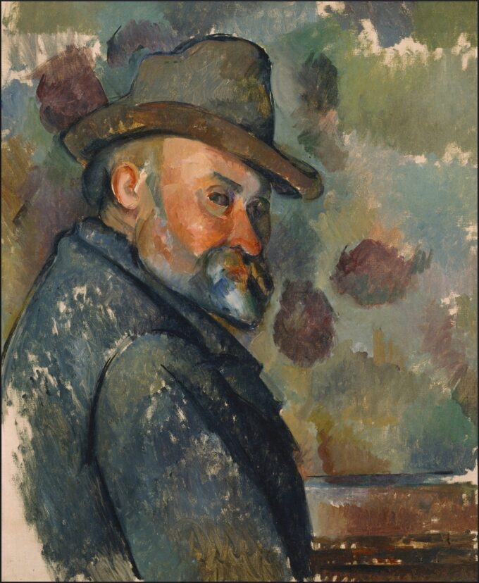 Autoportrait au chapeau - Paul Cézanne - Reproductions de tableaux et peintures haut de gamme