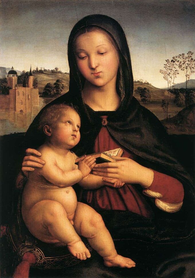 Madonna and Child with Book - Raphael (painter) Oil Painting Reproduction