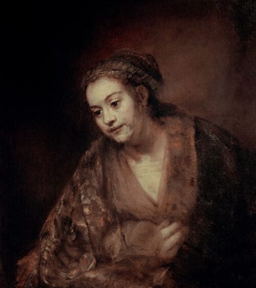 Demi-figure d'une femme - Rembrandt van Rijn - Reproductions de tableaux et peintures haut de gamme