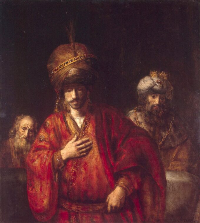 David and Uriah - Rembrandt van Rijn