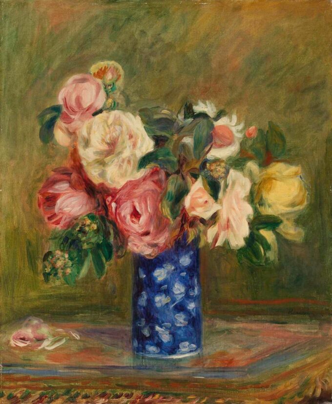 Un bouquet de roses - Pierre-Auguste Renoir - Reproductions de tableaux et peintures haut de gamme