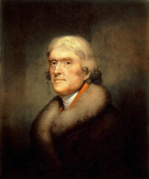 Portrait de Thomas Jefferson, 1805 - Rembrandt Peale - Reproductions de tableaux et peintures haut de gamme