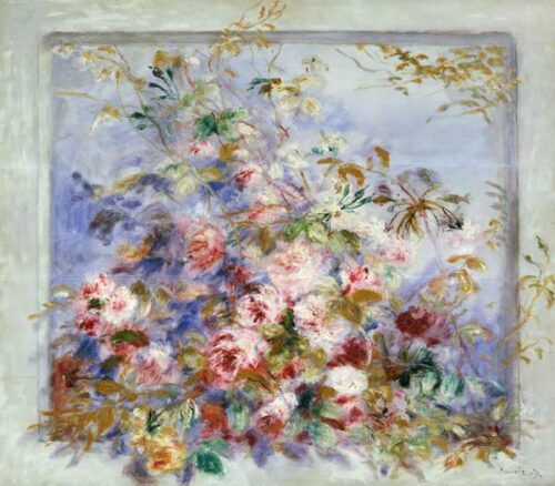 Roses dans une fenêtre - Pierre-Auguste Renoir - Reproductions de tableaux et peintures haut de gamme