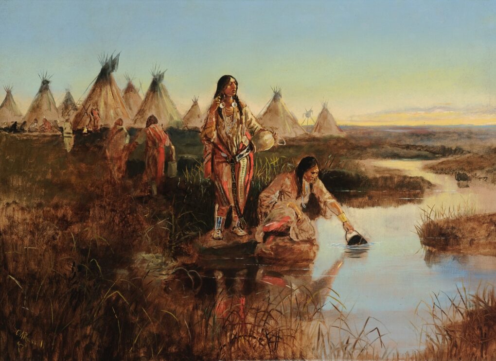 De l'eau pour le camp - Charles Marion Russell - Reproductions de tableaux et peintures haut de gamme