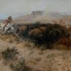 La chasse au bison [n°26] - Charles Marion Russell - Reproductions de tableaux et peintures haut de gamme