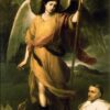 Saint Raphaël l'Archange avec l'évêque Domonte - Bartolomé Esteban Murillo - Reproductions de tableaux et peintures haut de gamme