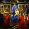 Vierge à l'Enfant avec les SS. Marie-Madeleine, Jean-Baptiste, Cosme, Damien, François et Catherine, vers 1470-72 - Sandro Botticelli - Reproductions de tableaux et peintures haut de gamme