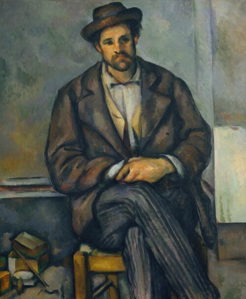 Paysan assis - Paul Cézanne - Reproductions de tableaux et peintures haut de gamme