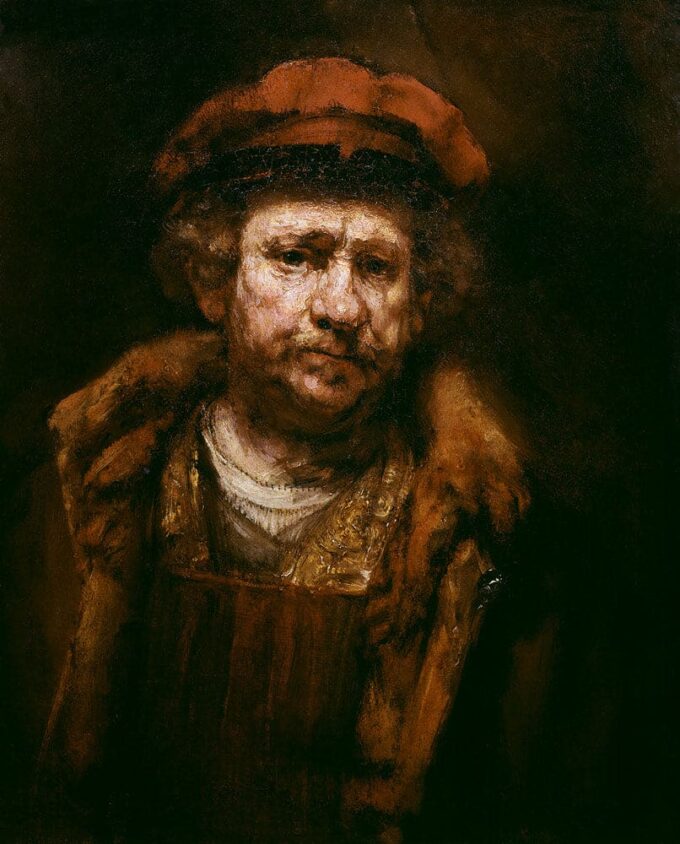 Self-portrait with a Red Cap - Rembrandt van Rijn