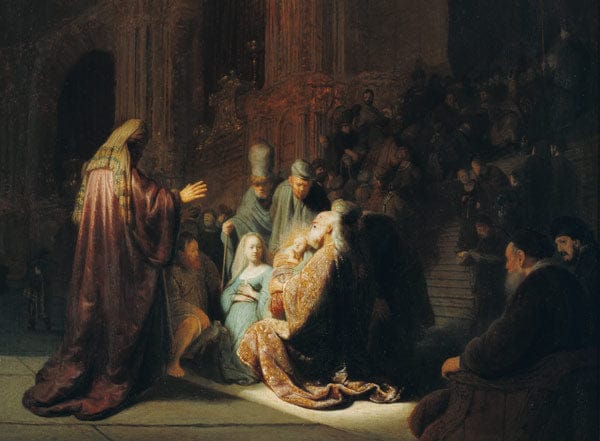 Simeon in the Temple - Rembrandt van Rijn