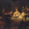 Samson, au panneau de mariage - Rembrandt van Rijn - Reproductions de tableaux et peintures haut de gamme