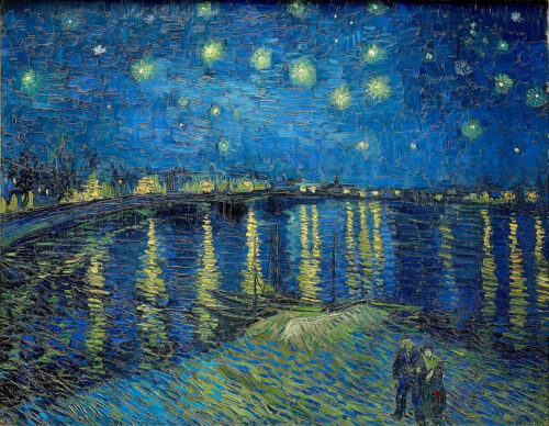 La Nuit étoilée sur le Rhône - Van Gogh - Reproductions de tableaux et peintures haut de gamme