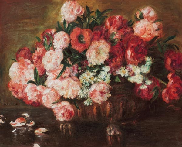 Still Life with Peonies – Pierre-Auguste Renoir Oil Painting Reproduction