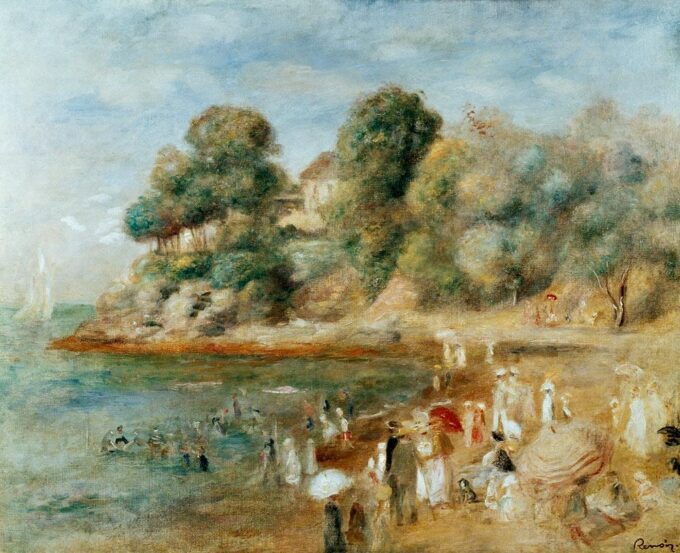 Plage près de Pornic - Pierre-Auguste Renoir - Reproductions de tableaux et peintures haut de gamme