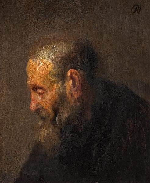 Study of an Old Man in Profile - Rembrandt van Rijn