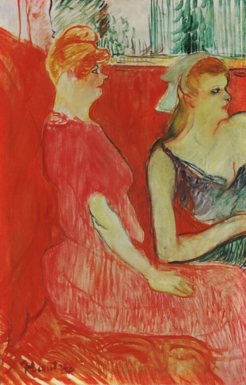 Dans le salon de la rue du Moulins - Toulouse Lautrec - Reproductions de tableaux et peintures haut de gamme