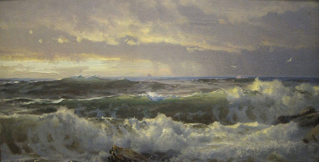 Surf sur les rochers - William Trost Richards - Reproductions de tableaux et peintures haut de gamme