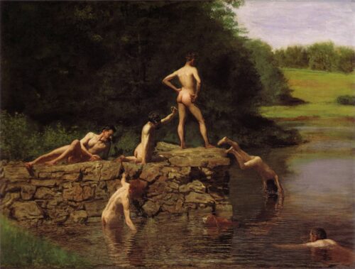 La Piscine - Thomas Eakins - Reproductions de tableaux et peintures haut de gamme