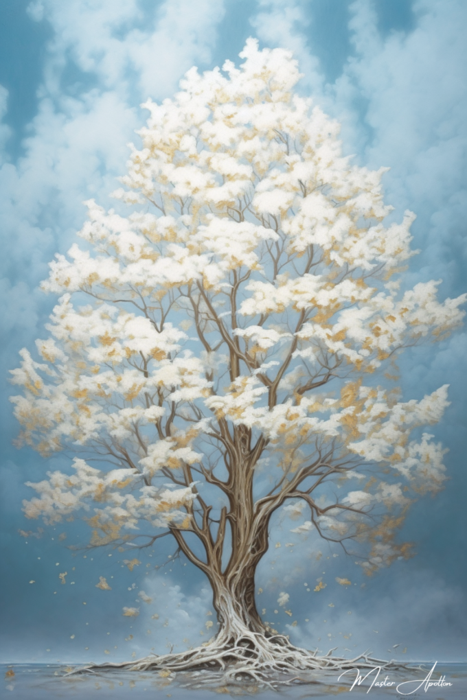 Tableau arbre blanc - Reproductions de tableaux et peintures haut de gamme