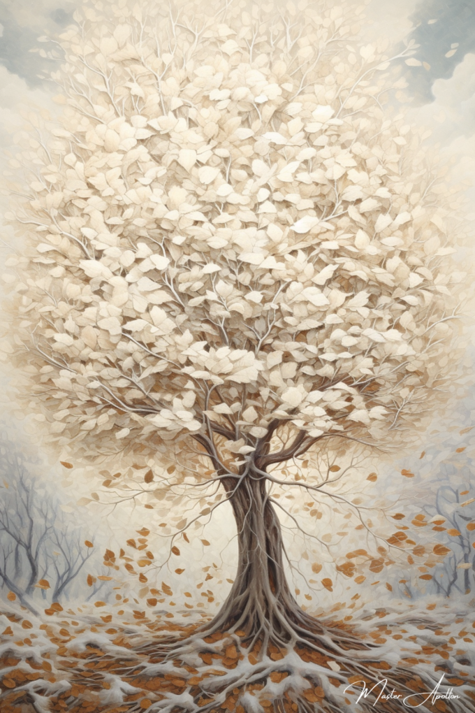 White Tree Painting