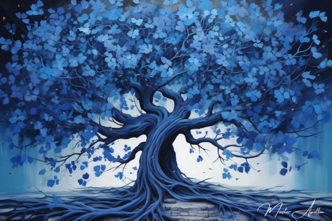 Blue Tree of Life Painting