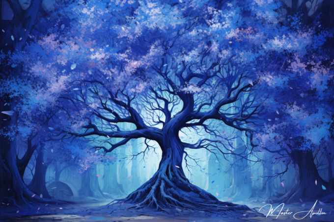 Blue tree dream tableau