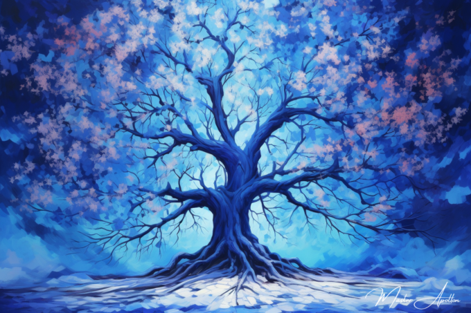 Tableau arbre bleu guidance - Reproductions de tableaux et peintures haut de gamme