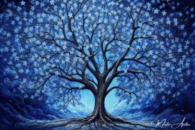 Blue tree dream tableau