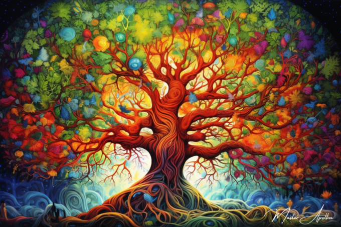 Colorful Tree of Life Painting