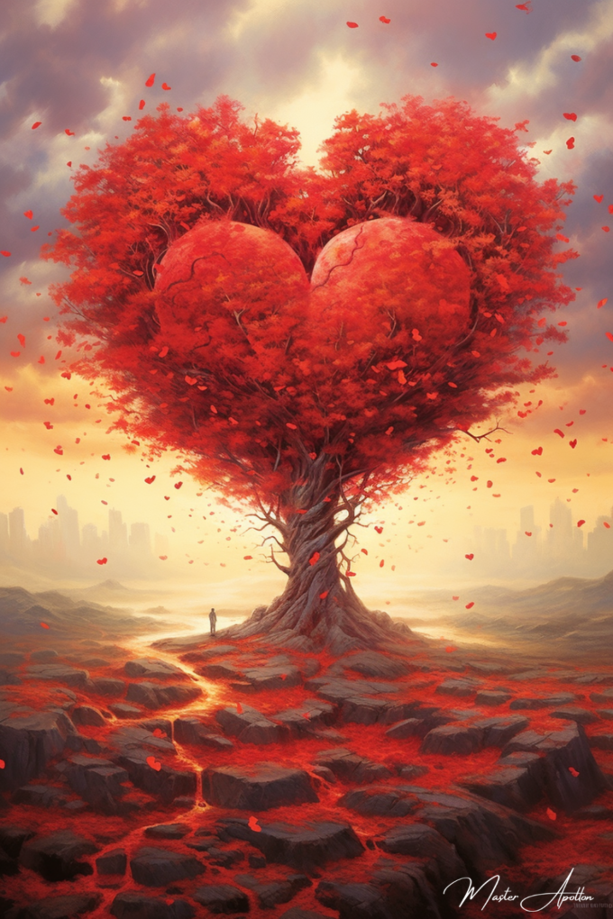 Heart-shaped tree tableau